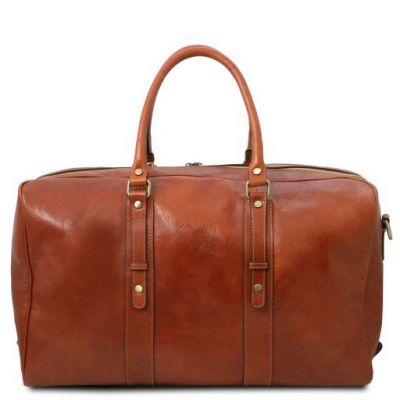 Tuscany Leather Voyager Leather Travel Bag With Front Pocket Brown #4