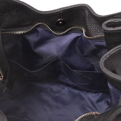 Tuscany Leather Cinzia Soft Leather Shopping Bag Black #6