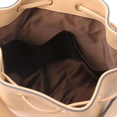 Tuscany Leather Leather Bucket Bag Champagne #5