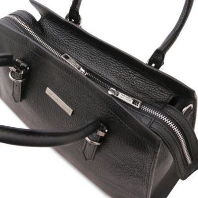 Tuscany Leather Handbag Black #5