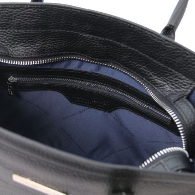 Tuscany Leather Handbag Black #6