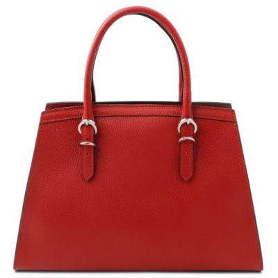 Tuscany Leather Handbag Lipstick Red #3