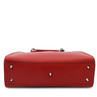 Tuscany Leather Handbag Lipstick Red #4