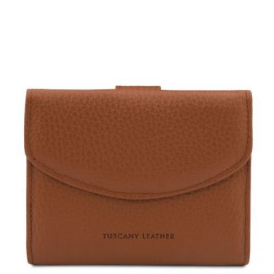 Tuscany Leather Procida Leather Handbag And 3 Fold Leather Wallet With Coin Pocket Cognac #6