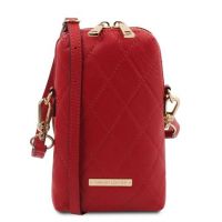 Tuscany Leather Bag Mini Soft Quilted Leather Cross Bag Lipstick Red