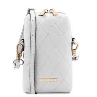 Tuscany Leather Bag Mini Soft Quilted Leather Cross Bag White