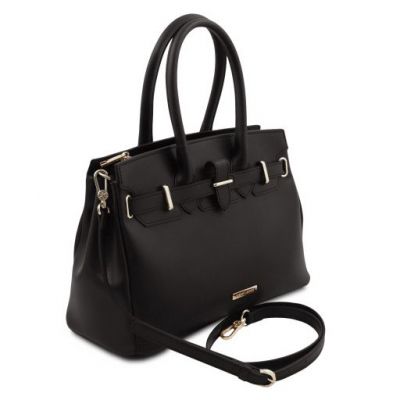 Tuscany Leather TL Bag Leather Handbag Black #2