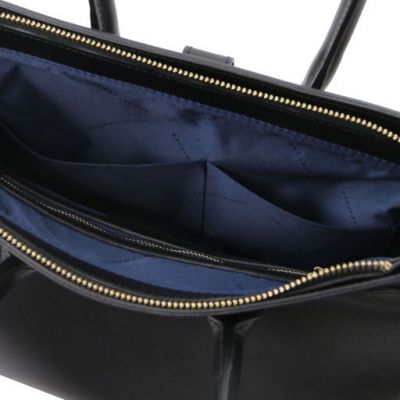 Tuscany Leather TL Bag Leather Handbag Black #6