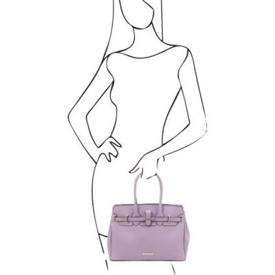 Tuscany Leather TL Bag Leather Handbag Lilac #6