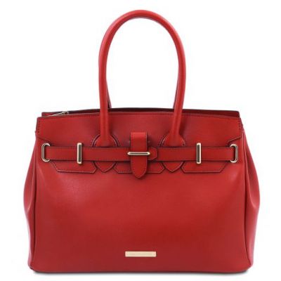 Tuscany Leather TL Bag Leather Handbag Lipstick Red