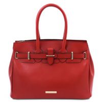 Tuscany Leather TL Bag Leather Handbag Lipstick Red