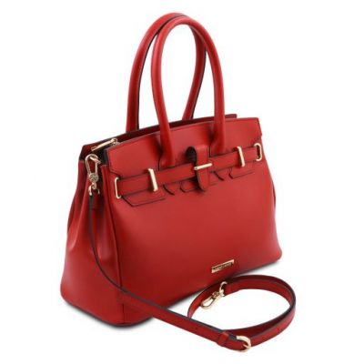 Tuscany Leather TL Bag Leather Handbag Lipstick Red #2