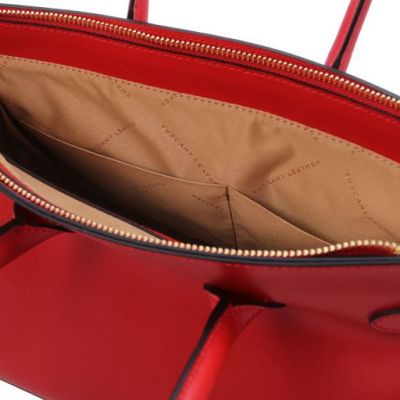 Tuscany Leather TL Bag Leather Handbag Lipstick Red #5