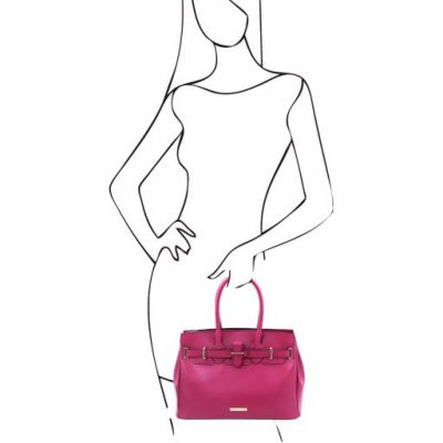Tuscany Leather TL Bag Leather Handbag Pink #7