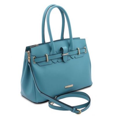 Tuscany Leather TL Bag Leather Handbag Turquoise #2