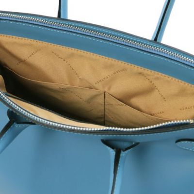 Tuscany Leather TL Bag Leather Handbag Turquoise #5