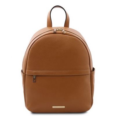 Tuscany Leather TL Bag Soft Leather Backpack Cognac