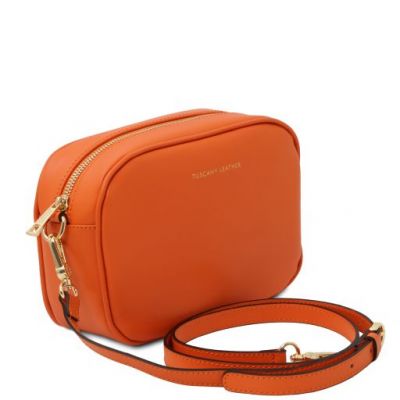 Tuscany Leather TL Bag Leather Shoulder Bag Orange #3