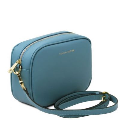 Tuscany Leather TL Bag Leather Shoulder Bag Turquoise #3