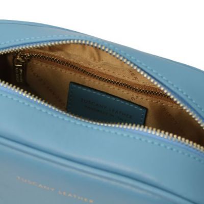 Tuscany Leather TL Bag Leather Shoulder Bag Turquoise #4
