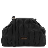 Tuscany Leather Rea Soft Leather Shoulder Bag Black