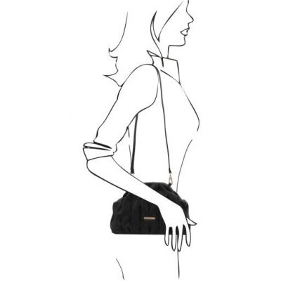 Tuscany Leather Rea Soft Leather Shoulder Bag Black #5