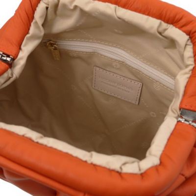 Tuscany Leather Rea Soft Leather Shoulder Bag Orange #3
