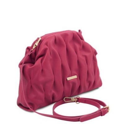 Tuscany Leather Rea Soft Leather Shoulder Bag Pink #2