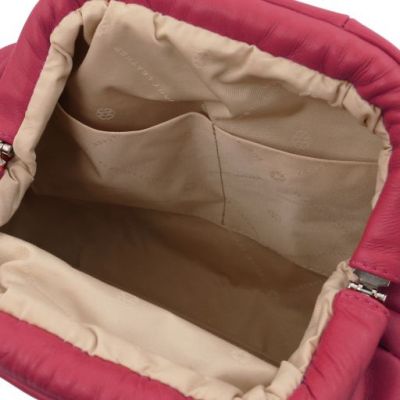 Tuscany Leather Rea Soft Leather Shoulder Bag Pink #4