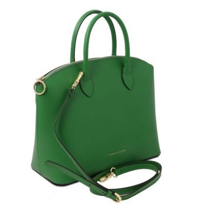 Tuscany Leather Keyluck Leather Tote Green #2