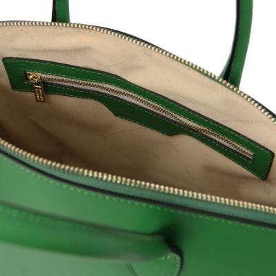 Tuscany Leather Keyluck Leather Tote Green #4
