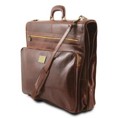Tuscany Leather Papeete Garment Leather Bag Dark Brown #2