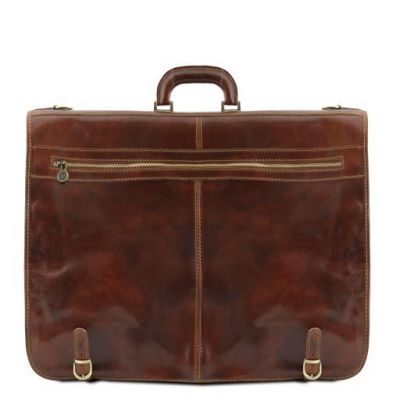 Tuscany Leather Papeete Garment Leather Bag Dark Brown #3