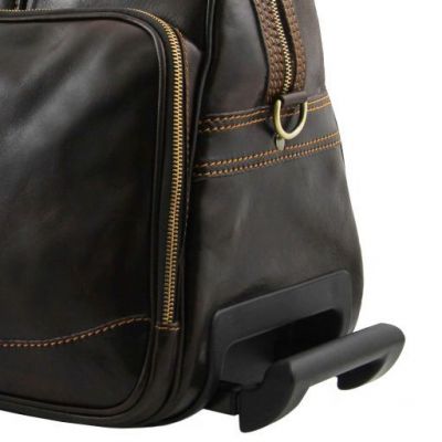Tuscany Leather Bora Bora Trolley Leather Bag Large Size Brown #5