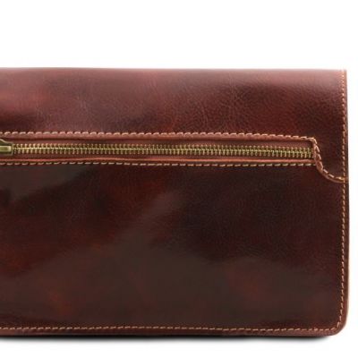 Tuscany Leather Max Leather Handy Wrist Bag Dark Brown #4