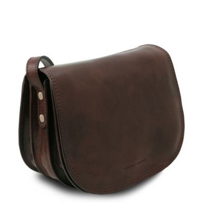 Tuscany Leather Isabella Saddle Bag Dark in Brown #2
