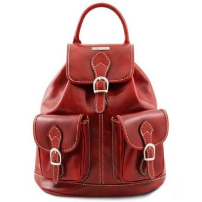 Tuscany Leather Tokyo Leather Backpack Red #1