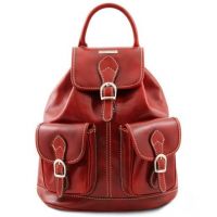 Tuscany Leather Tokyo Leather Backpack Red