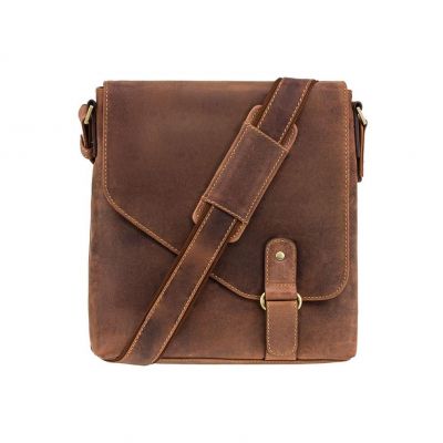 Aspin Messenger Bag Portrait Oil Tan