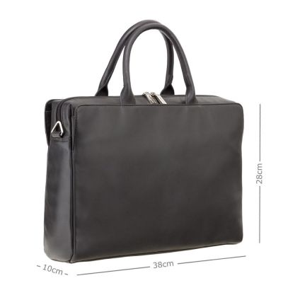 Visconti Leather Ollie (L) - Ladies 13 inch Laptop Case Black #2