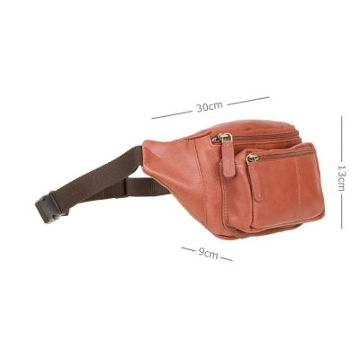 720 - Soft Leather Bum Bag Brown #6