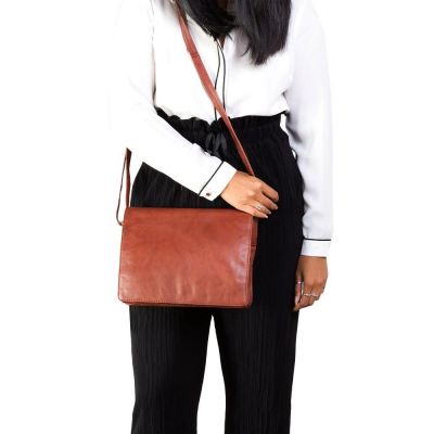 Visconti Leather Tess (M) Organizer Bag Medium Brown #7