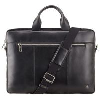 Charles - 13" Slim Laptop Briefcase Black