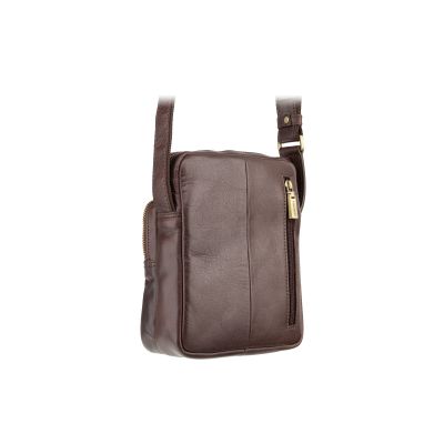 Visconti Leather Riley Small Ziptop Bag Brown #4