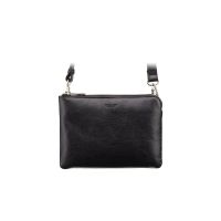 Visconti Leather Eden Small Ziptop Large Clutch Bag Black
