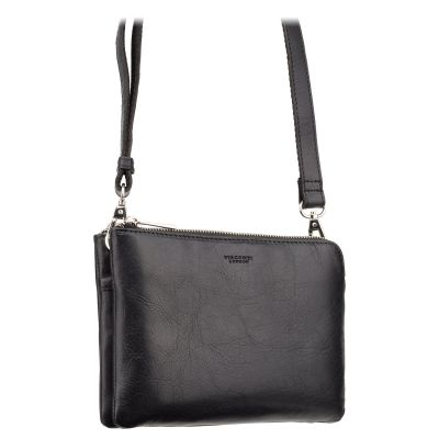 Visconti Leather Eden Small Ziptop Large Clutch Bag Black #5