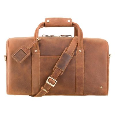 Visconti Leather Explorer Weekend Bag / Holdall Havana Tan #1