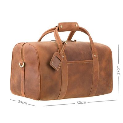 Visconti Leather Explorer Weekend Bag / Holdall Havana Tan #2