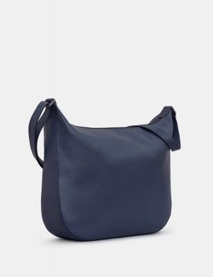 Yoshi Leather Dolton Leather Hobo Bag in Navy #2