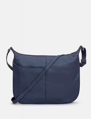 Yoshi Leather Dolton Leather Hobo Bag in Navy #3